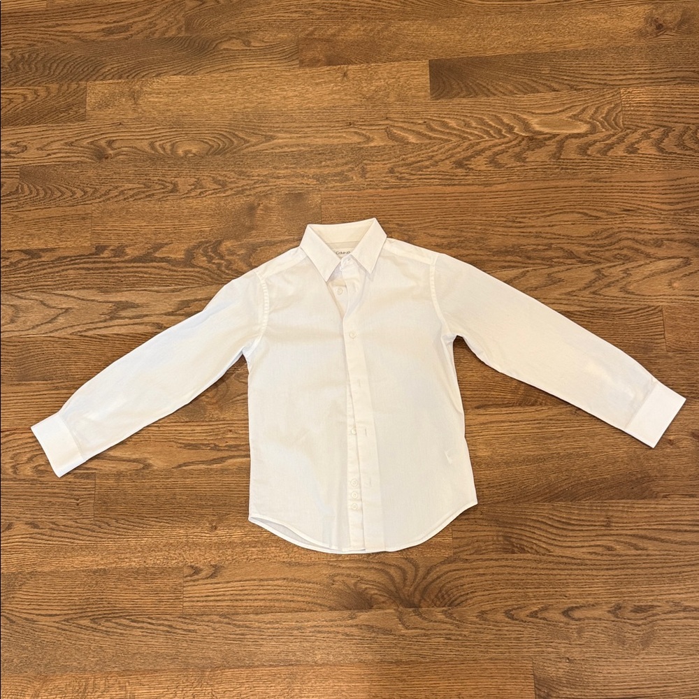 Calvin Klein Kids Classic White Button-Down Shirt